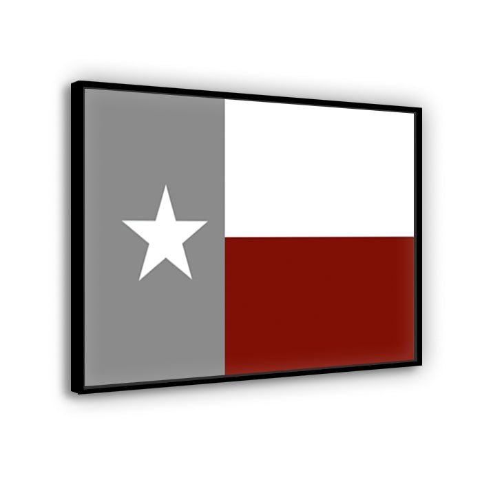 Maroon and White Texas Flag Canvas Wall Art Print