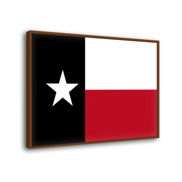 Red and Black Texas Flag Canvas Wall Art Print