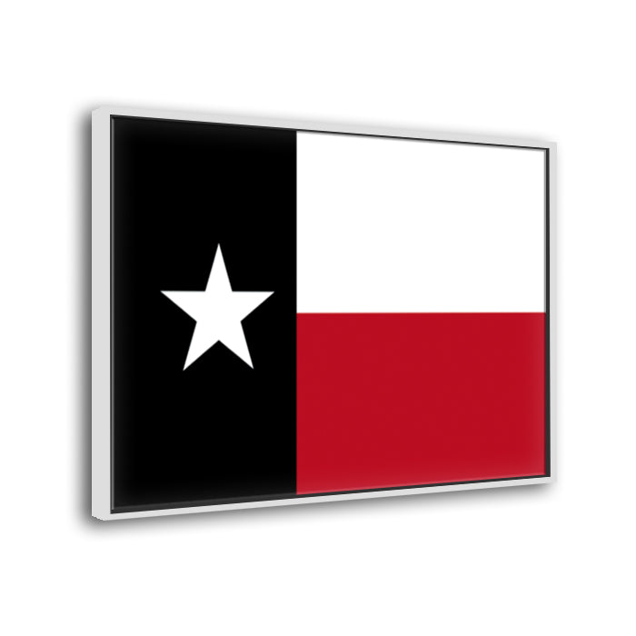 Red and Black Texas Flag Canvas Wall Art Print