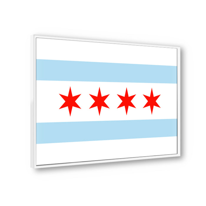 Chicago Flag Canvas Wall Art Print
