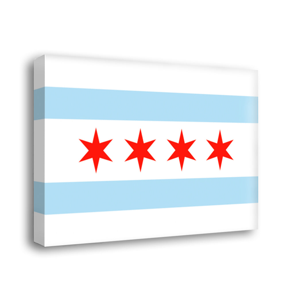 Chicago Flag Canvas Wall Art Print