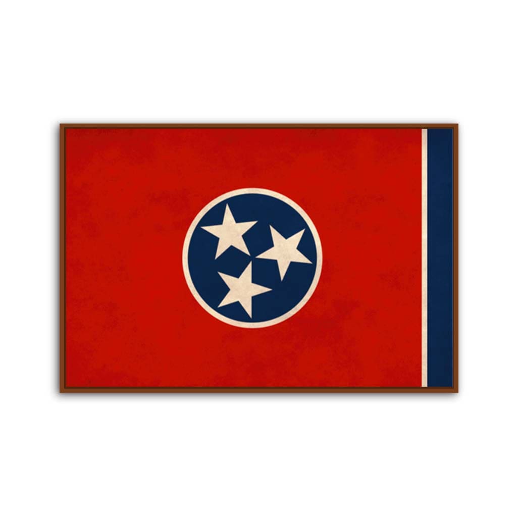 Distressed Tennessee Flag Canvas Wall Art Print