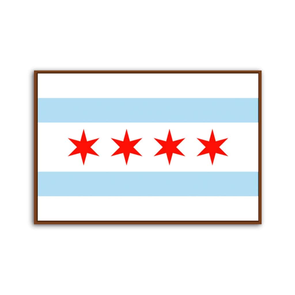 Chicago Flag Canvas Wall Art Print