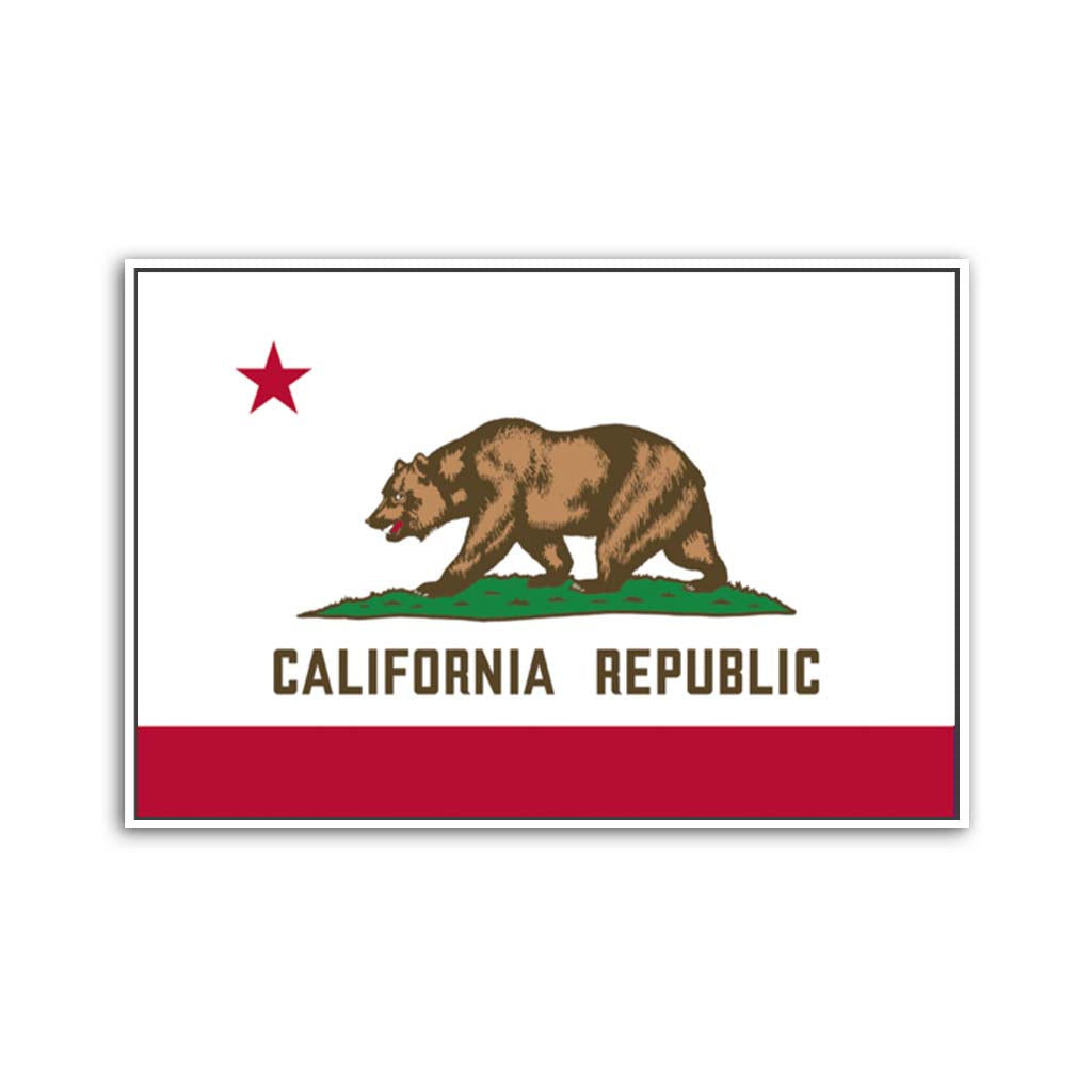 California Canvas Flag Art Print
