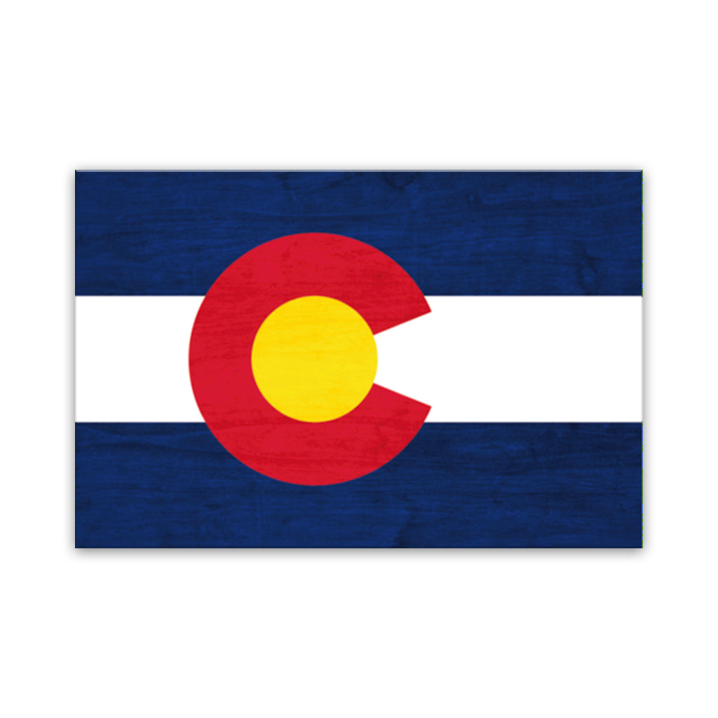 Rustic Colorado Canvas Flag Art Print