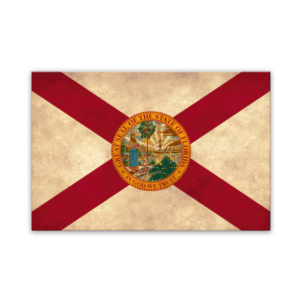 Distressed Florida Flag Canvas Art Print