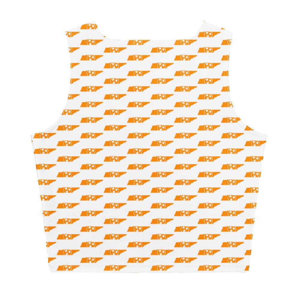 Orange Tennessee State Flag Cropped Tank Top