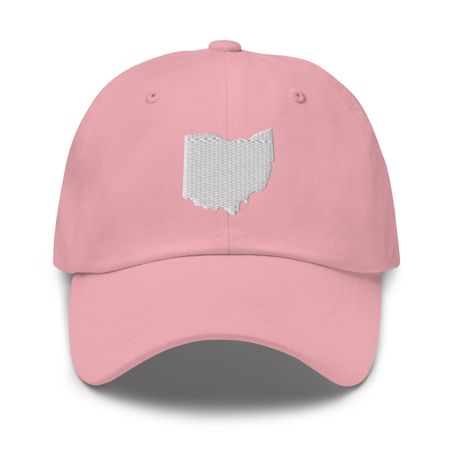 White Ohio Dad Hat (Pink)