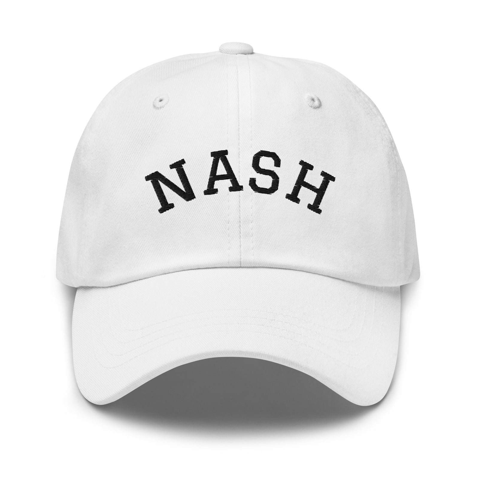 Curved Nash White Dad Hat