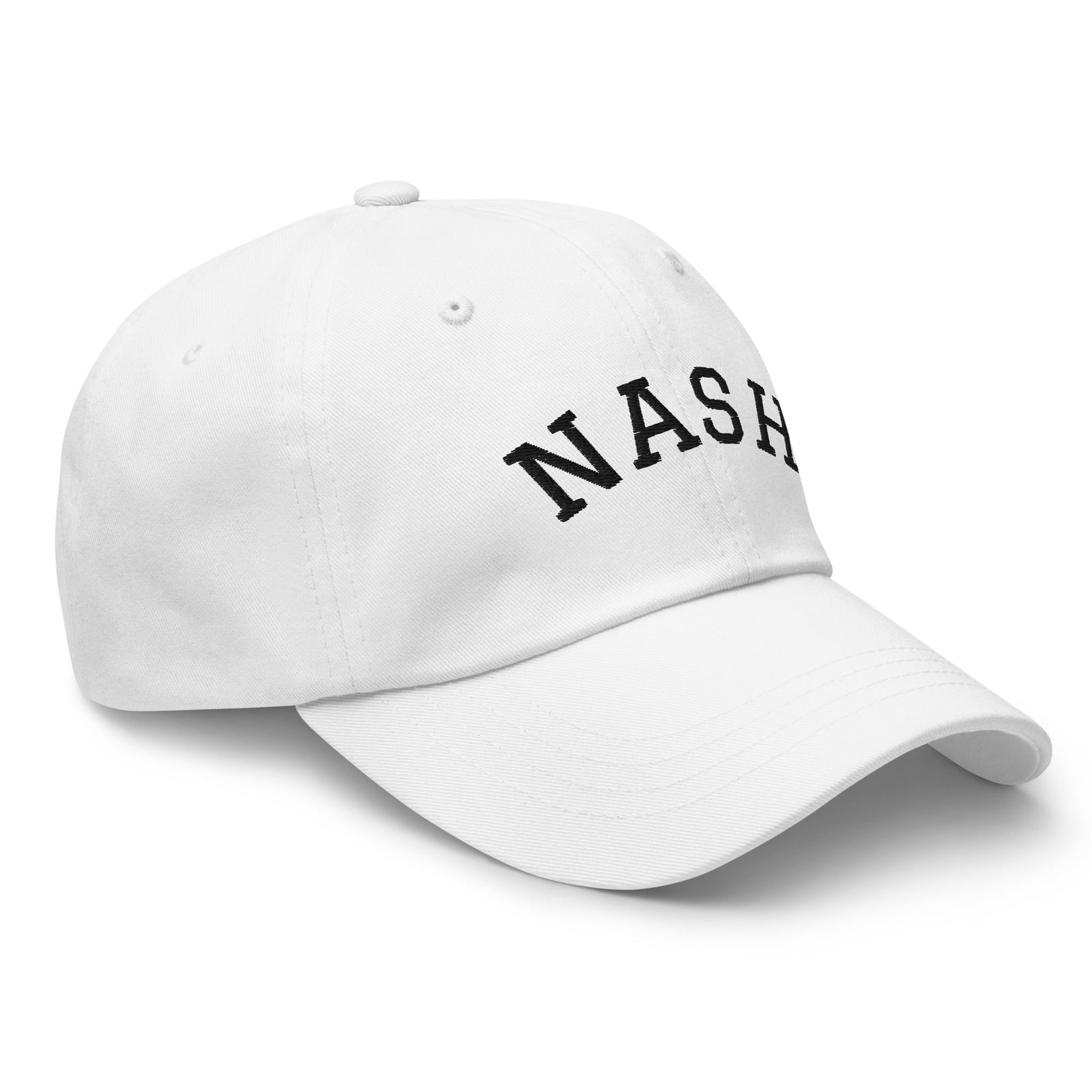 Curved Nash White Dad Hat
