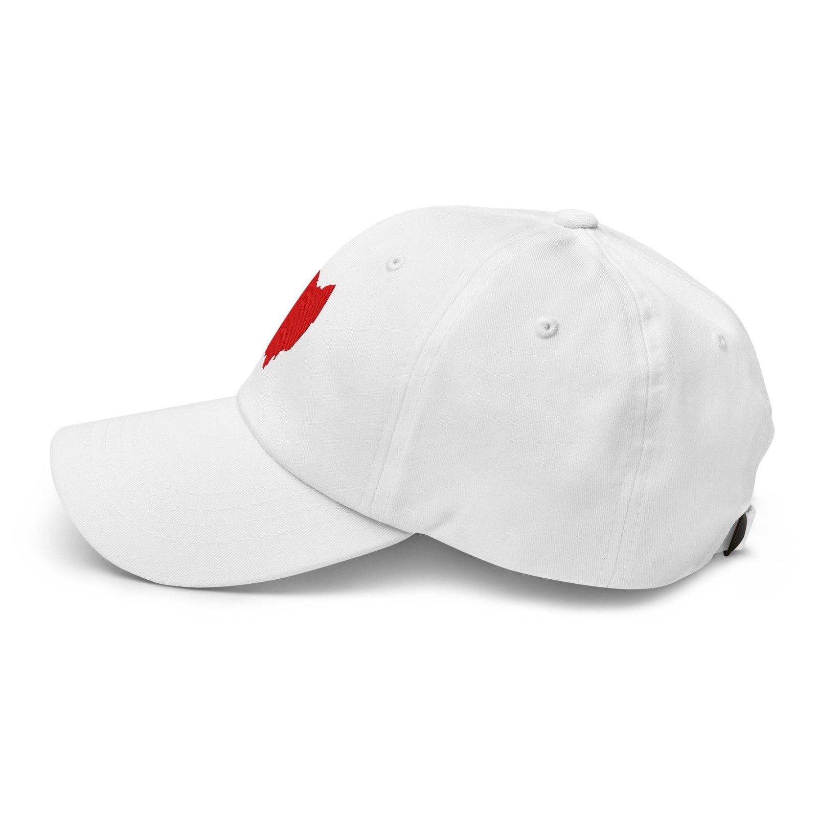 Red Ohio Dad Hat (White)