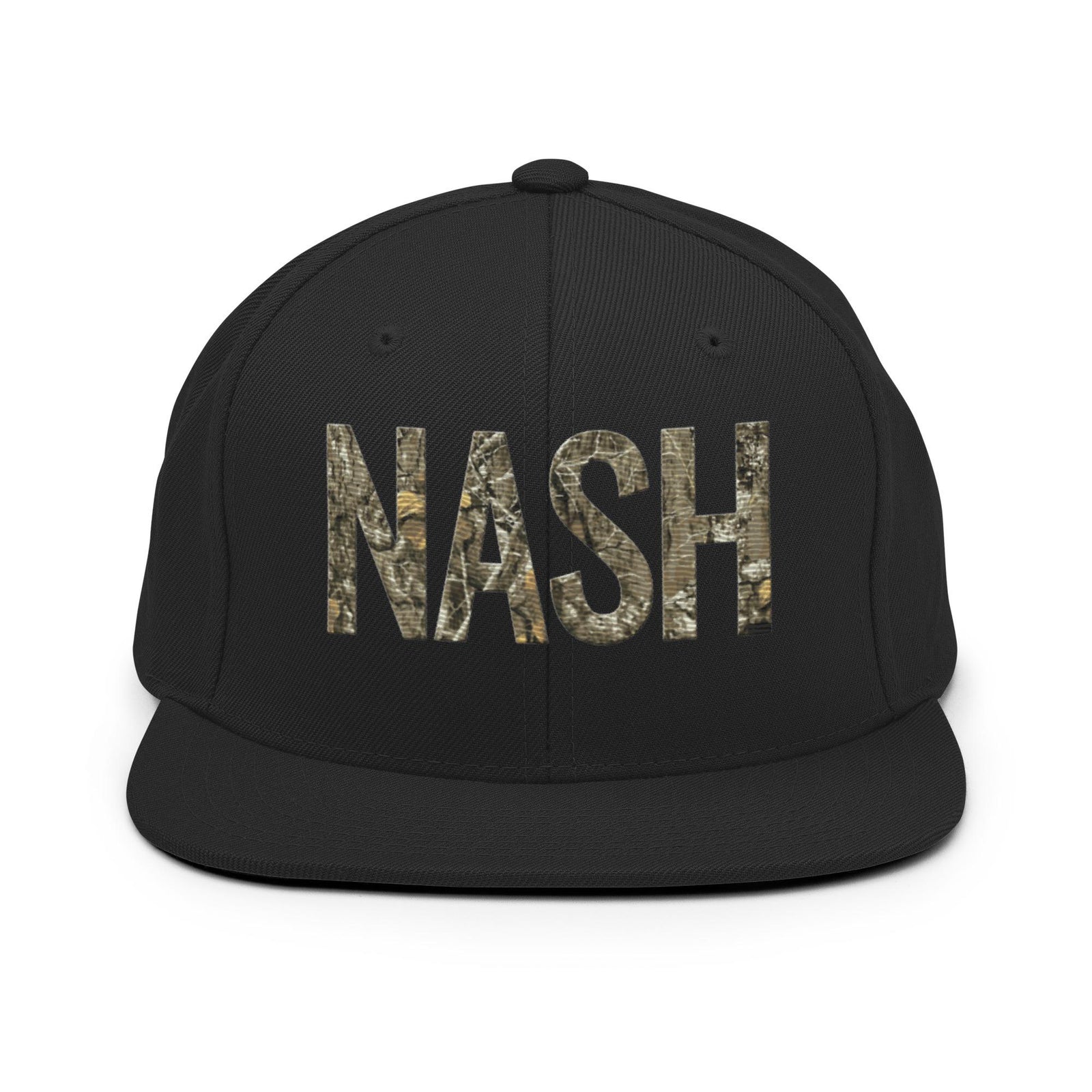 Nash Woodland Camo Black Snapback Hat