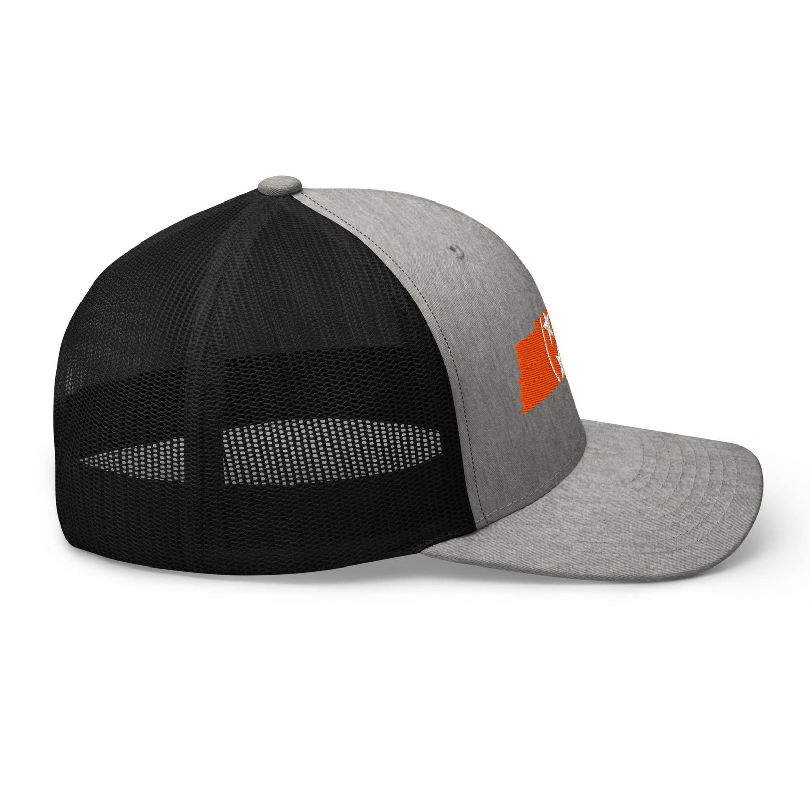 Orange Tennessee Flag Trucker Hat (Heather Gray & Black)