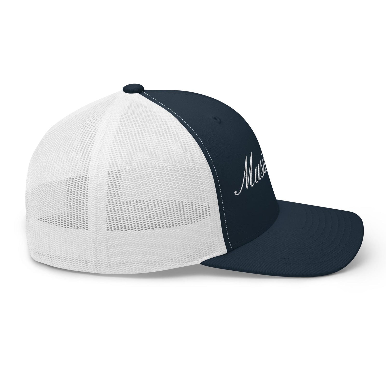 Music City White Script Trucker Cap