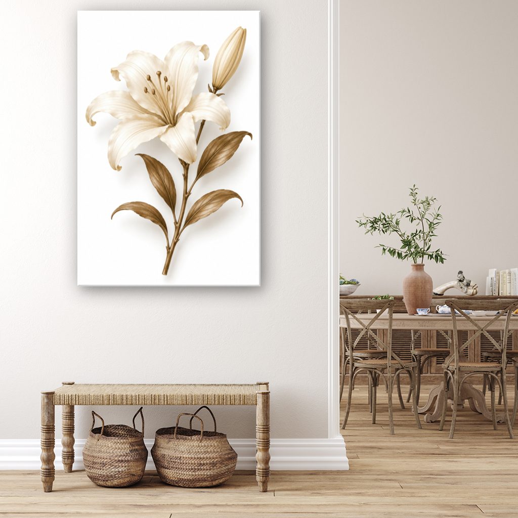 Dried Lily Canvas Wall Art Print