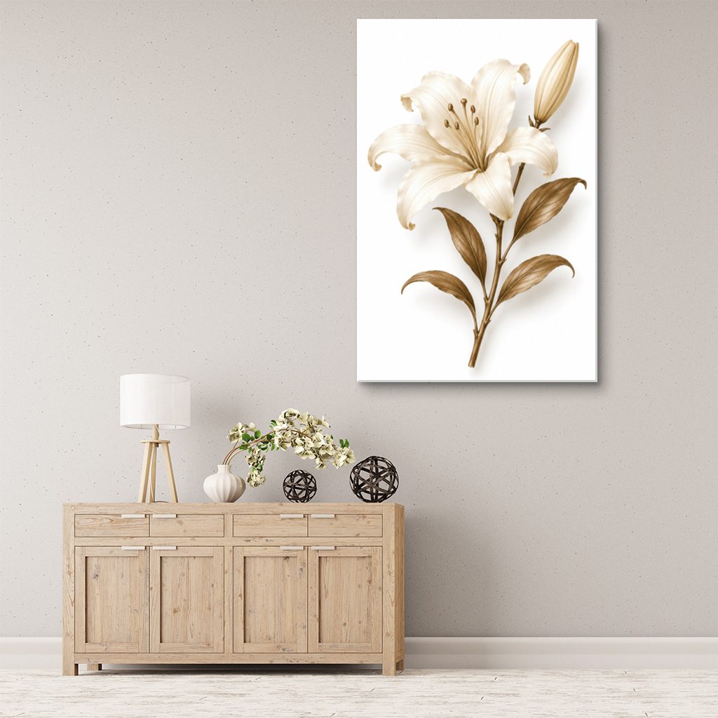 Dried Lily Canvas Wall Art Print