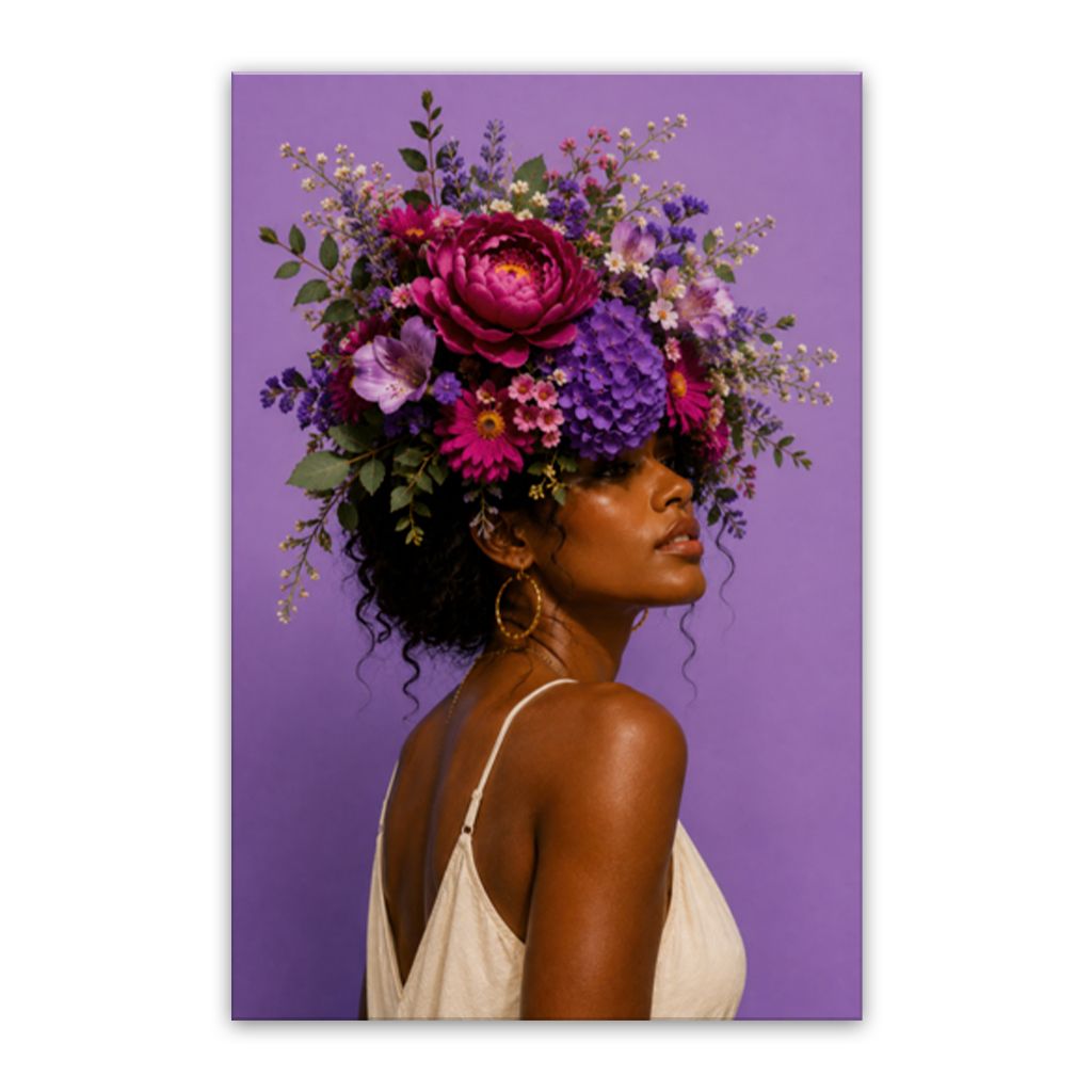Mia's Flowers Canvas Wall Art Print