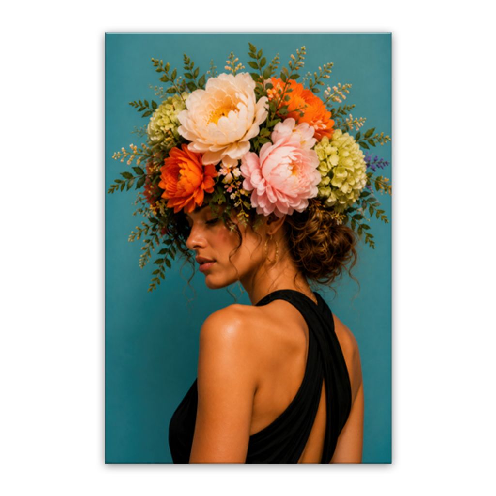 Olivia's Flowers Canvas Wall Art Print