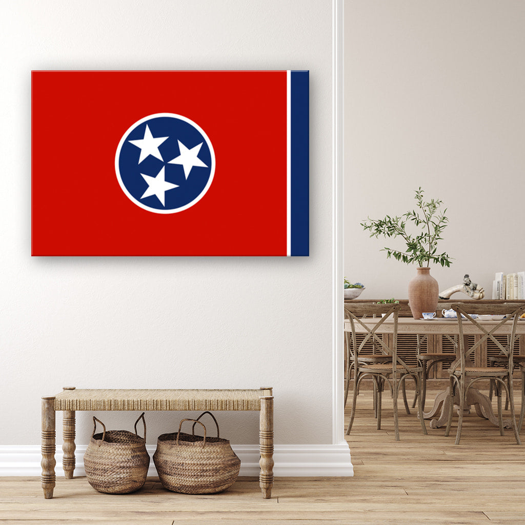 Tennessee Flag Canvas Wall Art Print