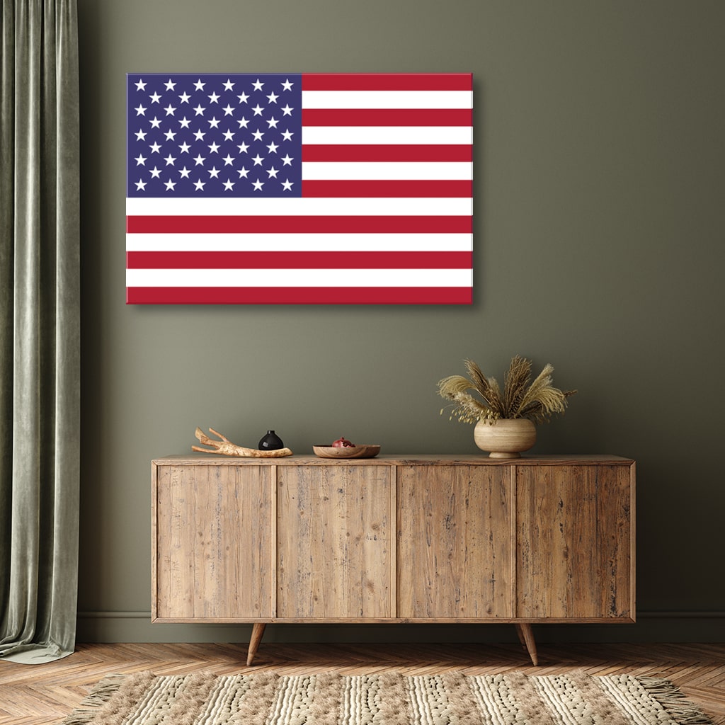 American Flag Canvas Wall Art Print