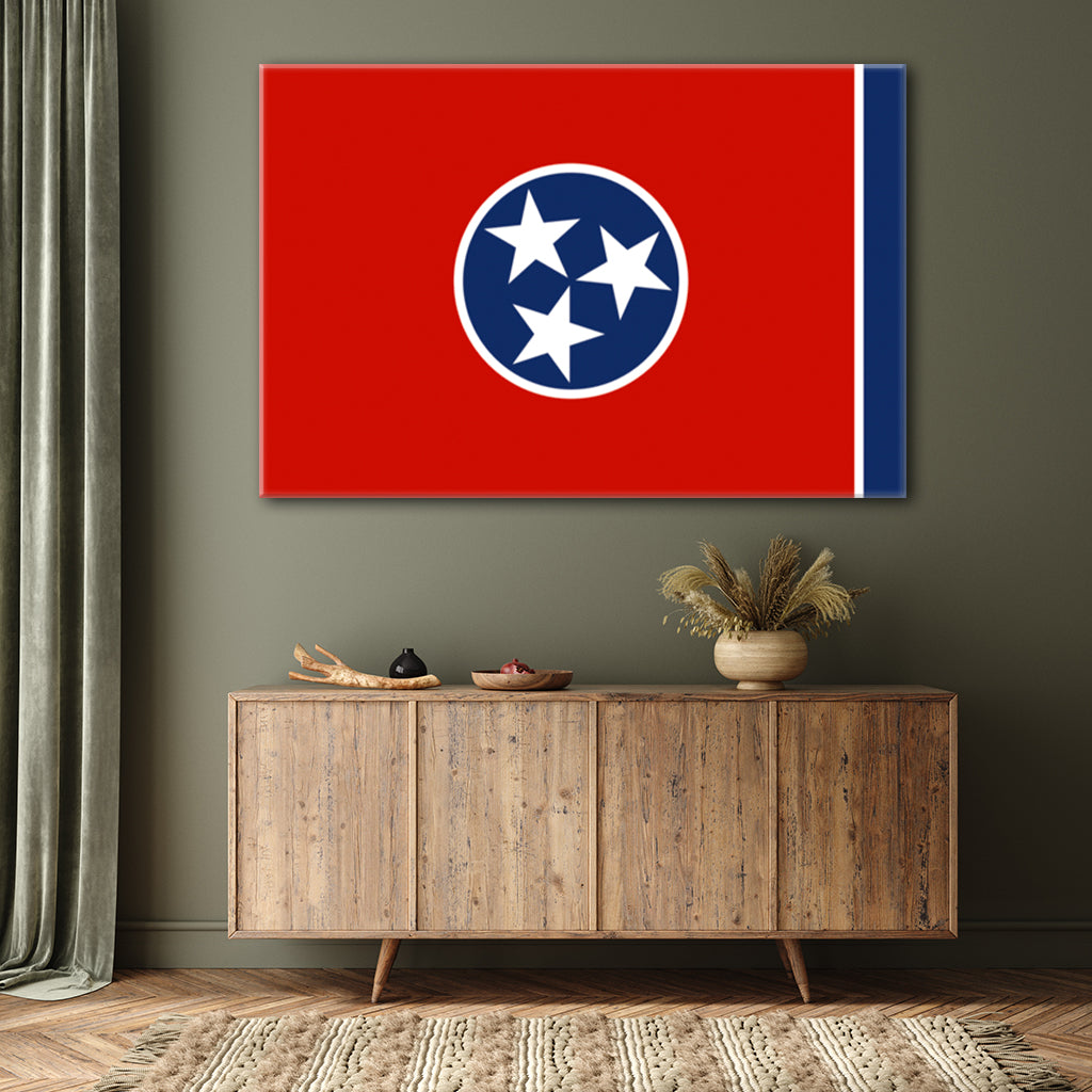 Tennessee Flag Canvas Wall Art Print