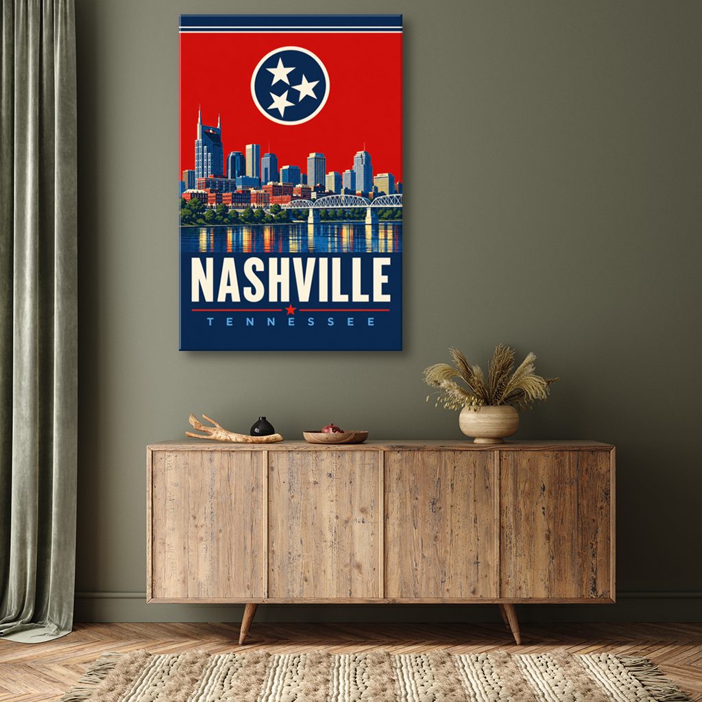 Nashville TriStar Poster Canvas Wall Art Print