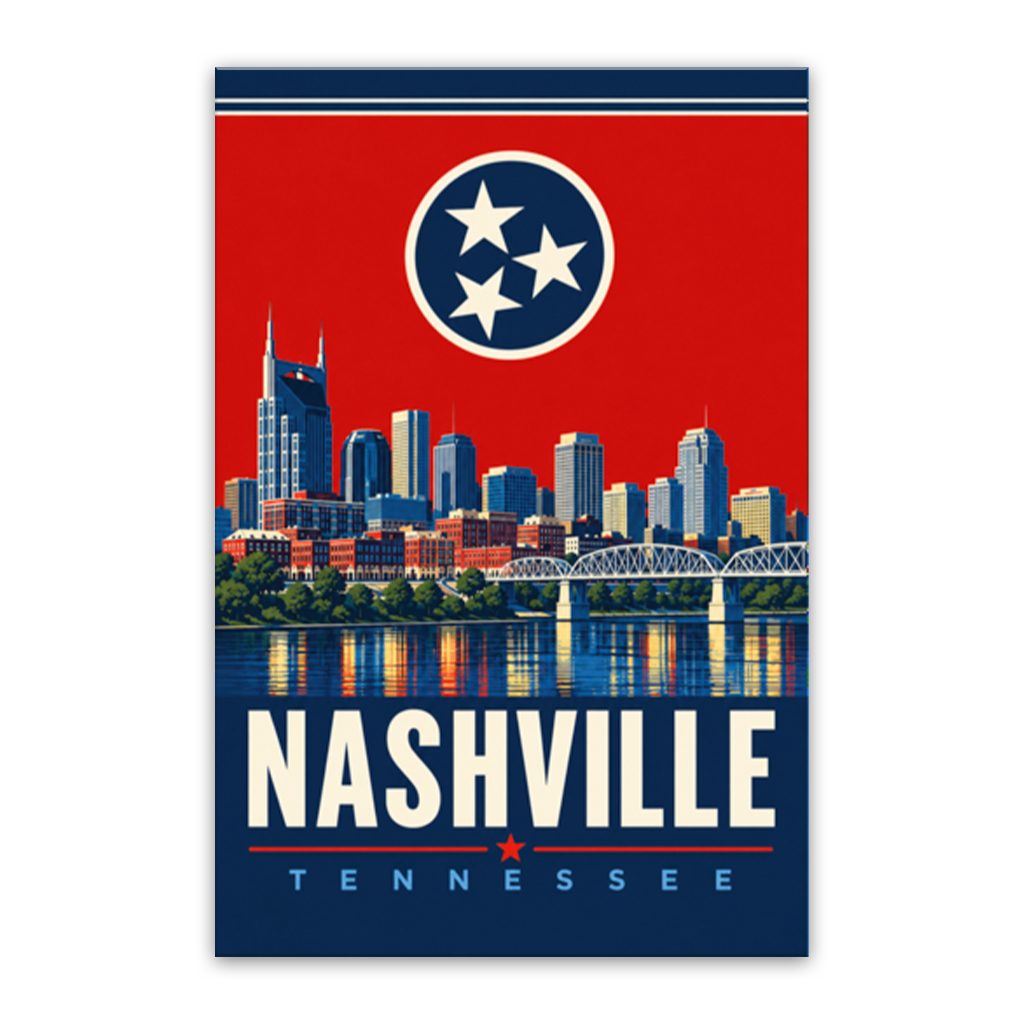 Nashville TriStar Poster Canvas Wall Art Print