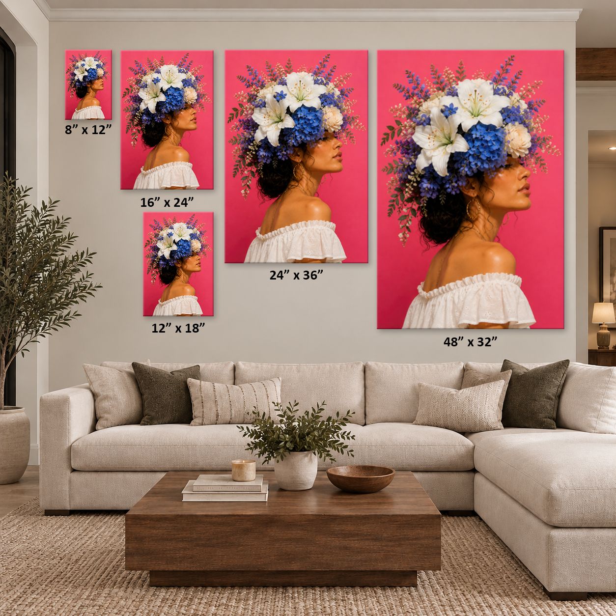 Victoria's Flowers Canvas Wall Art Print