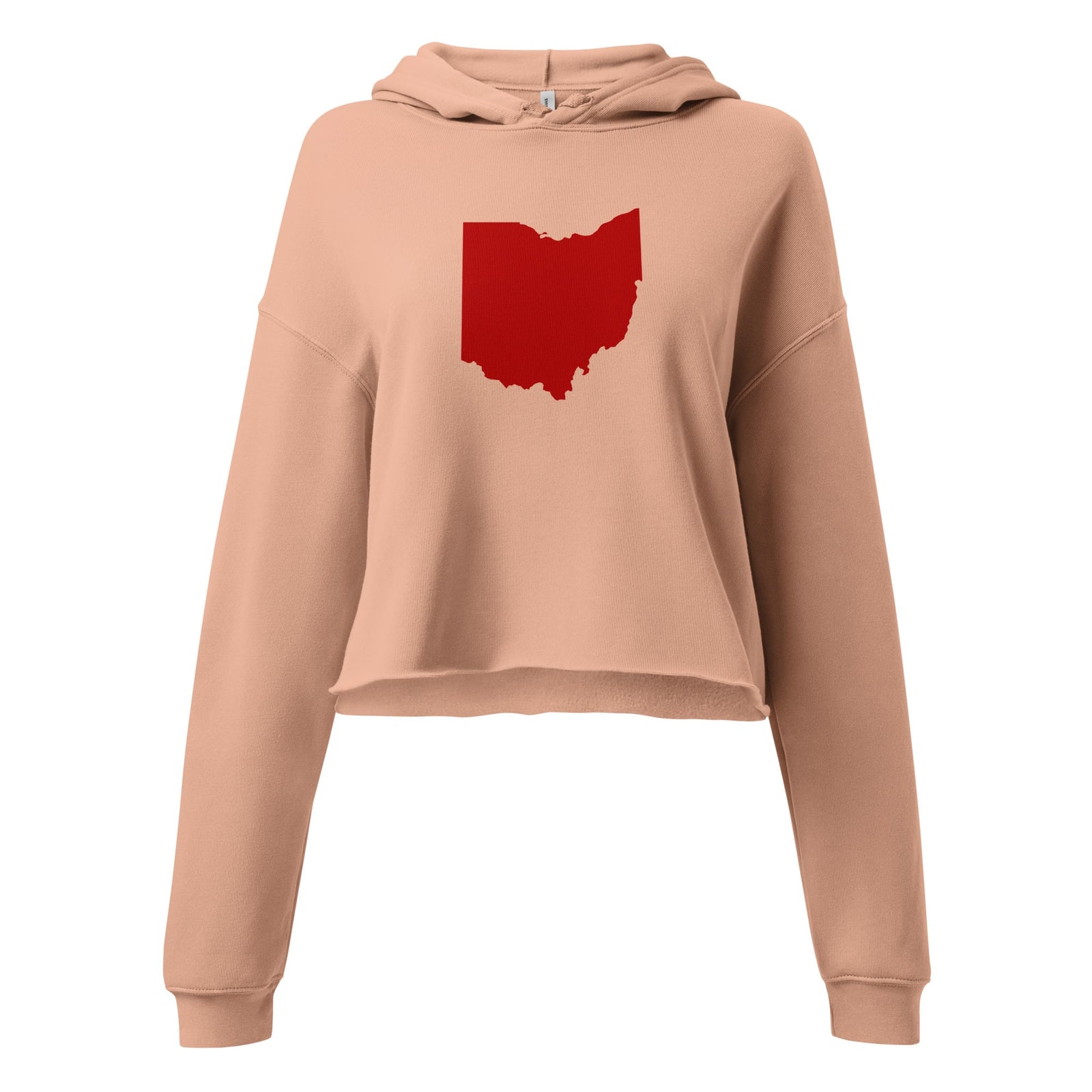 Red Ohio Cropped Hoodie