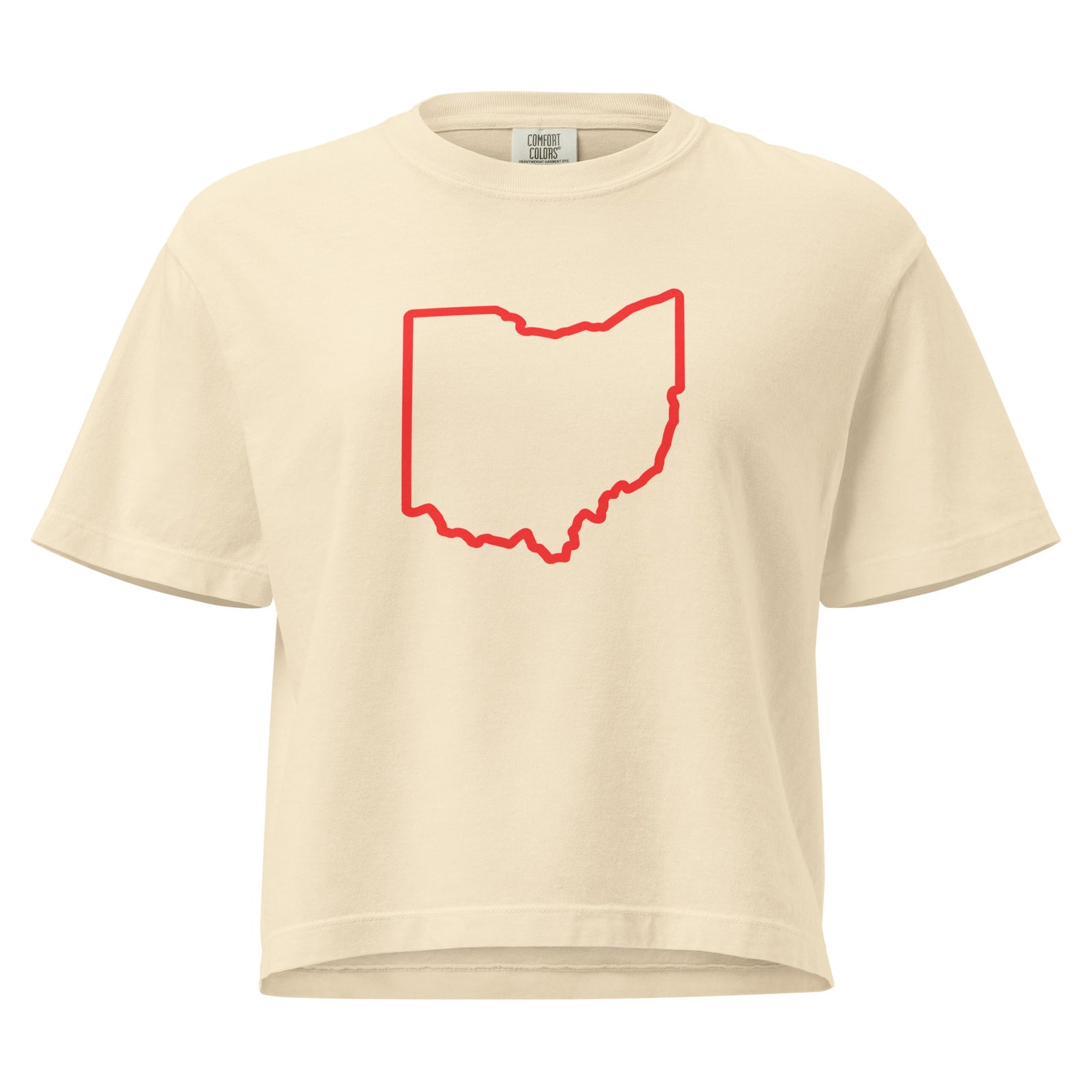Red Ohio Cropped T Shirt