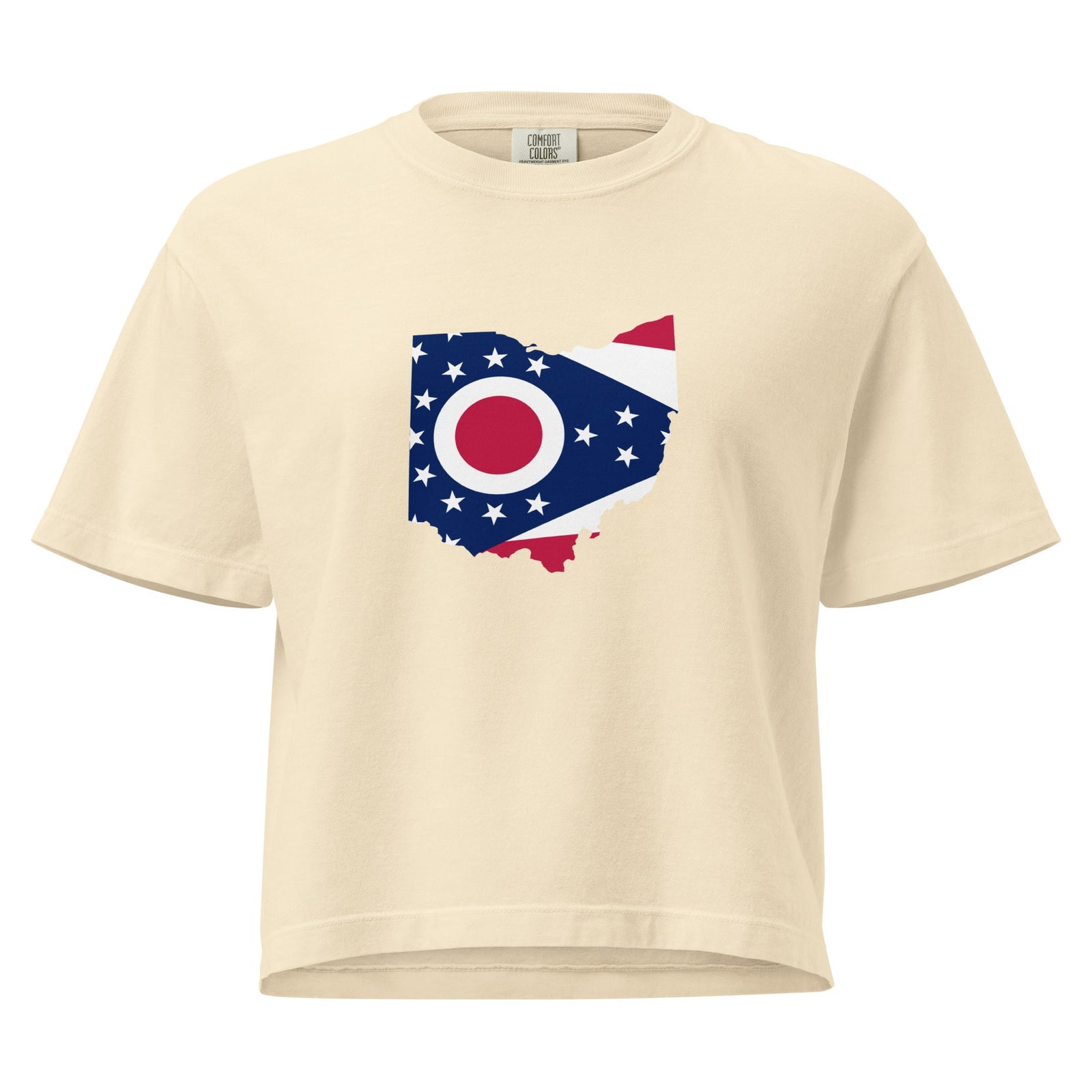 Ohio Flag Cropped T Shirt