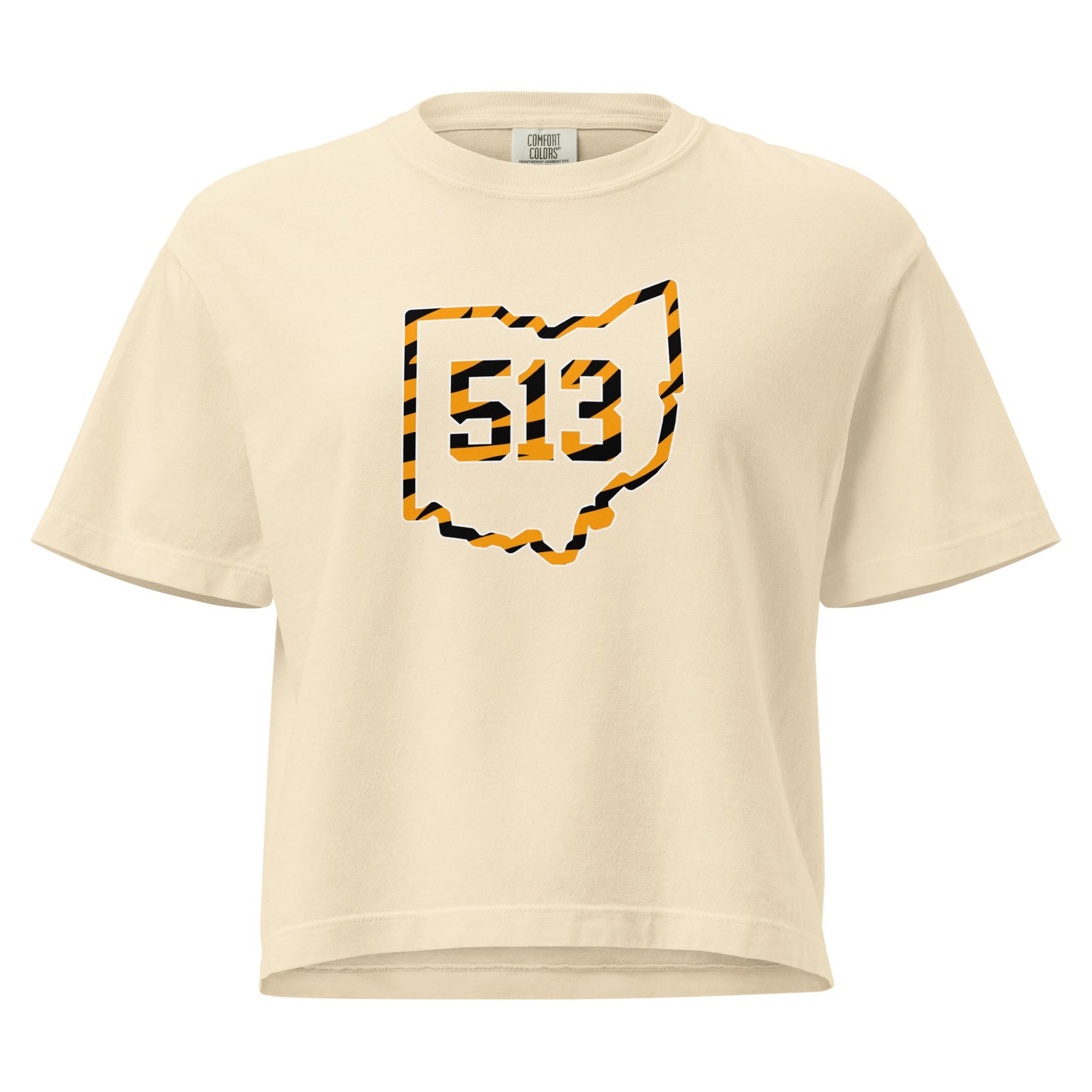 513 Ohio Tiger Stripe Cropped T Shirt