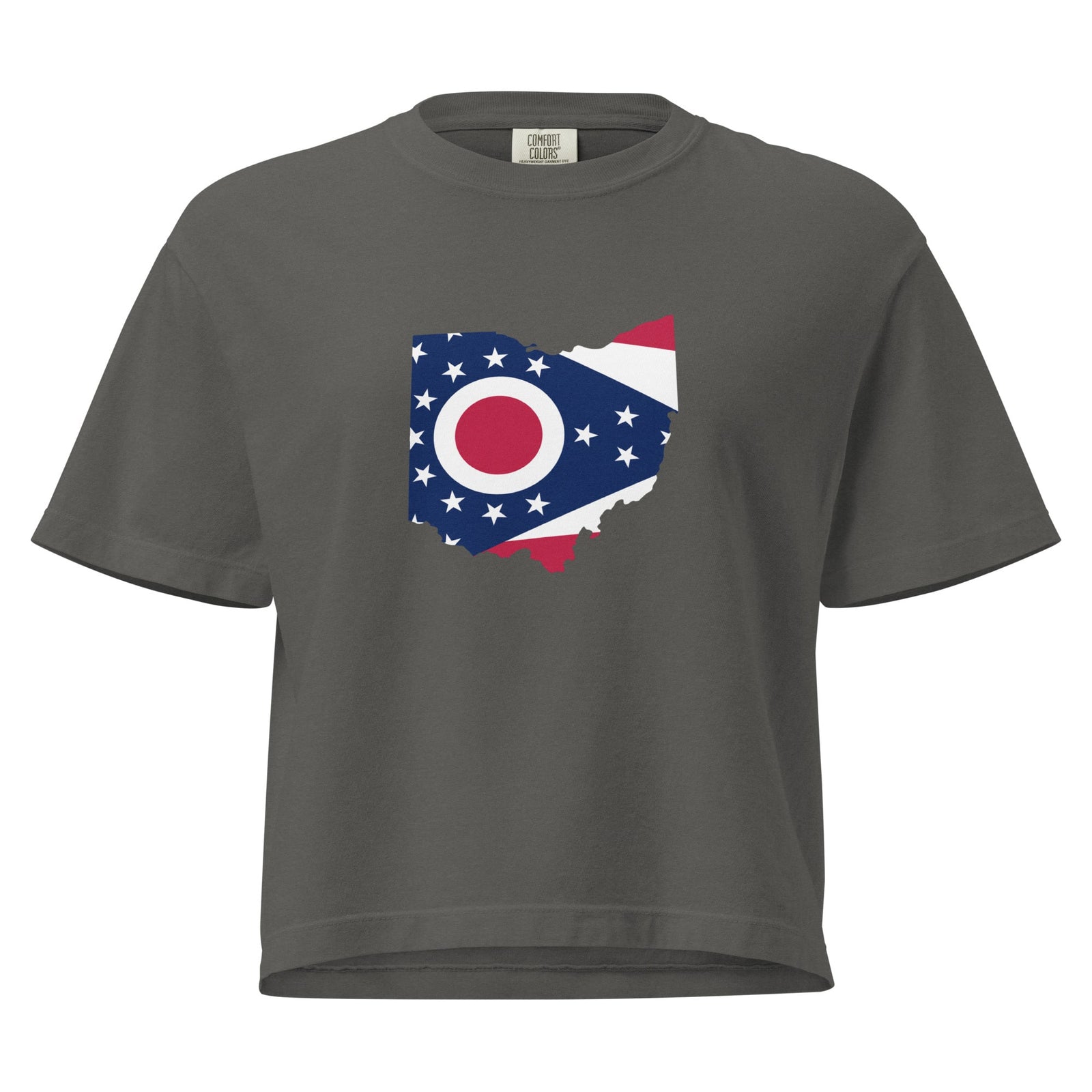 Ohio Flag Cropped T Shirt