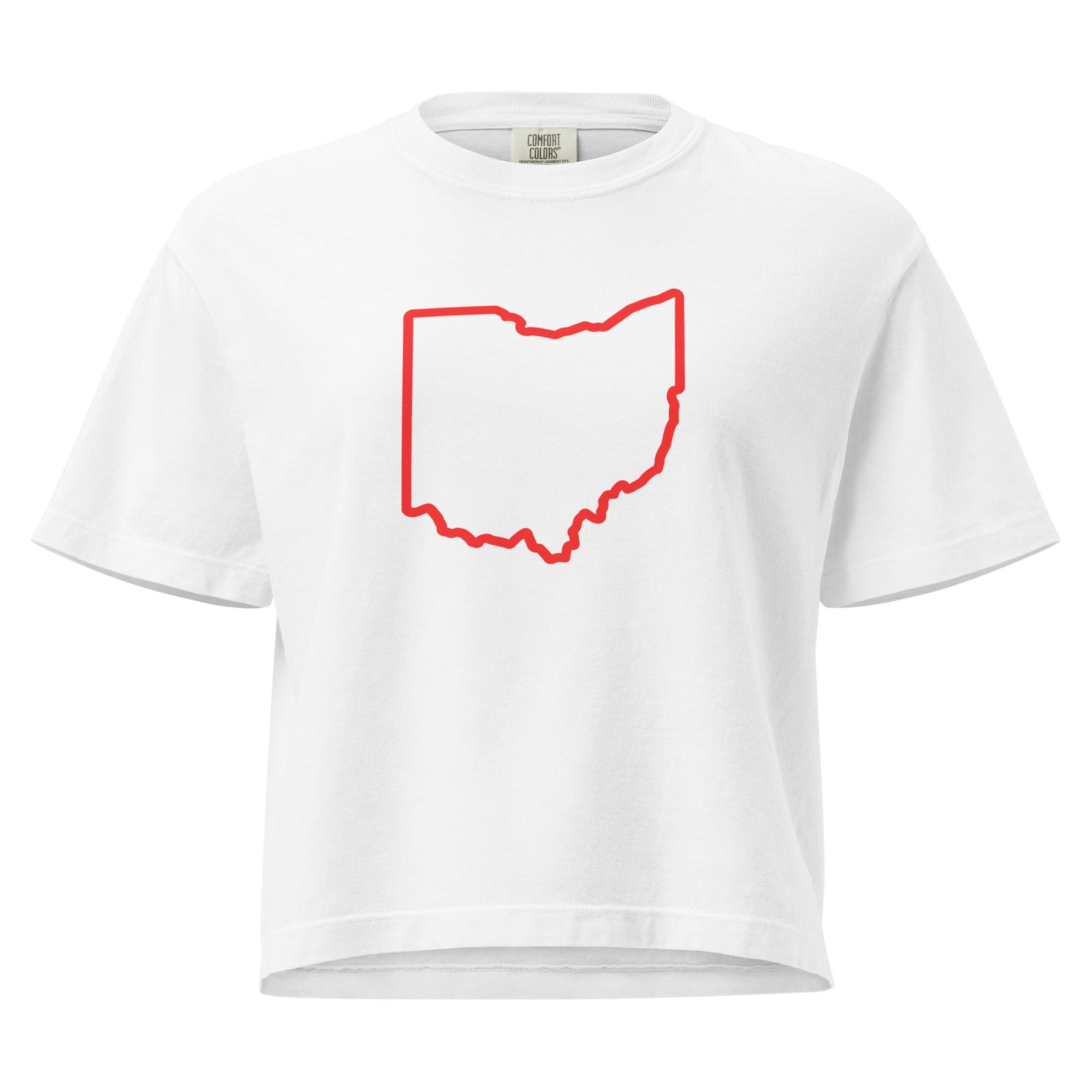 Red Ohio Cropped T Shirt
