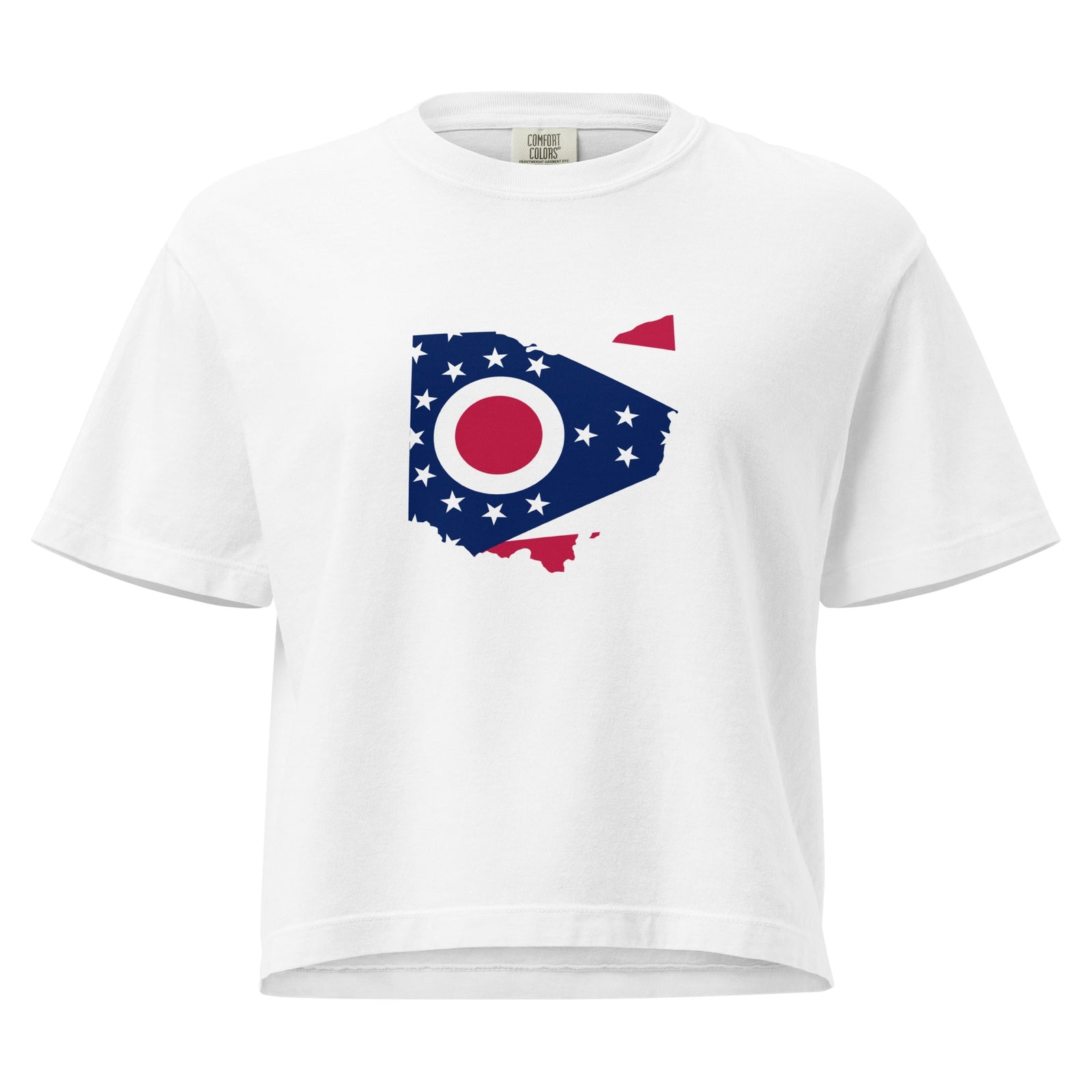 Ohio Flag Cropped T Shirt