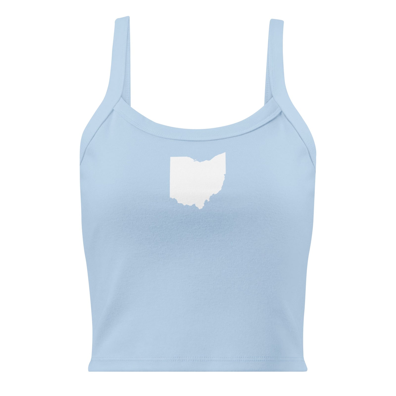 White Ohio Cropped Tank Top