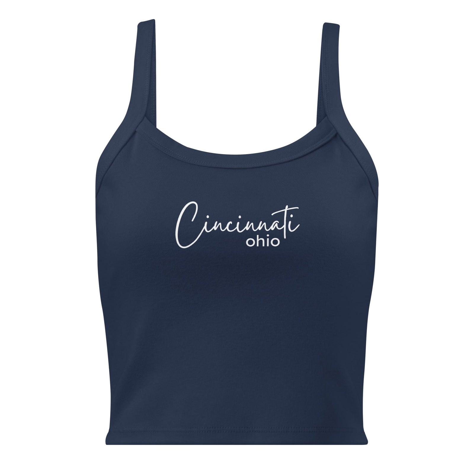 Cincinnati Script Cropped Tank Top