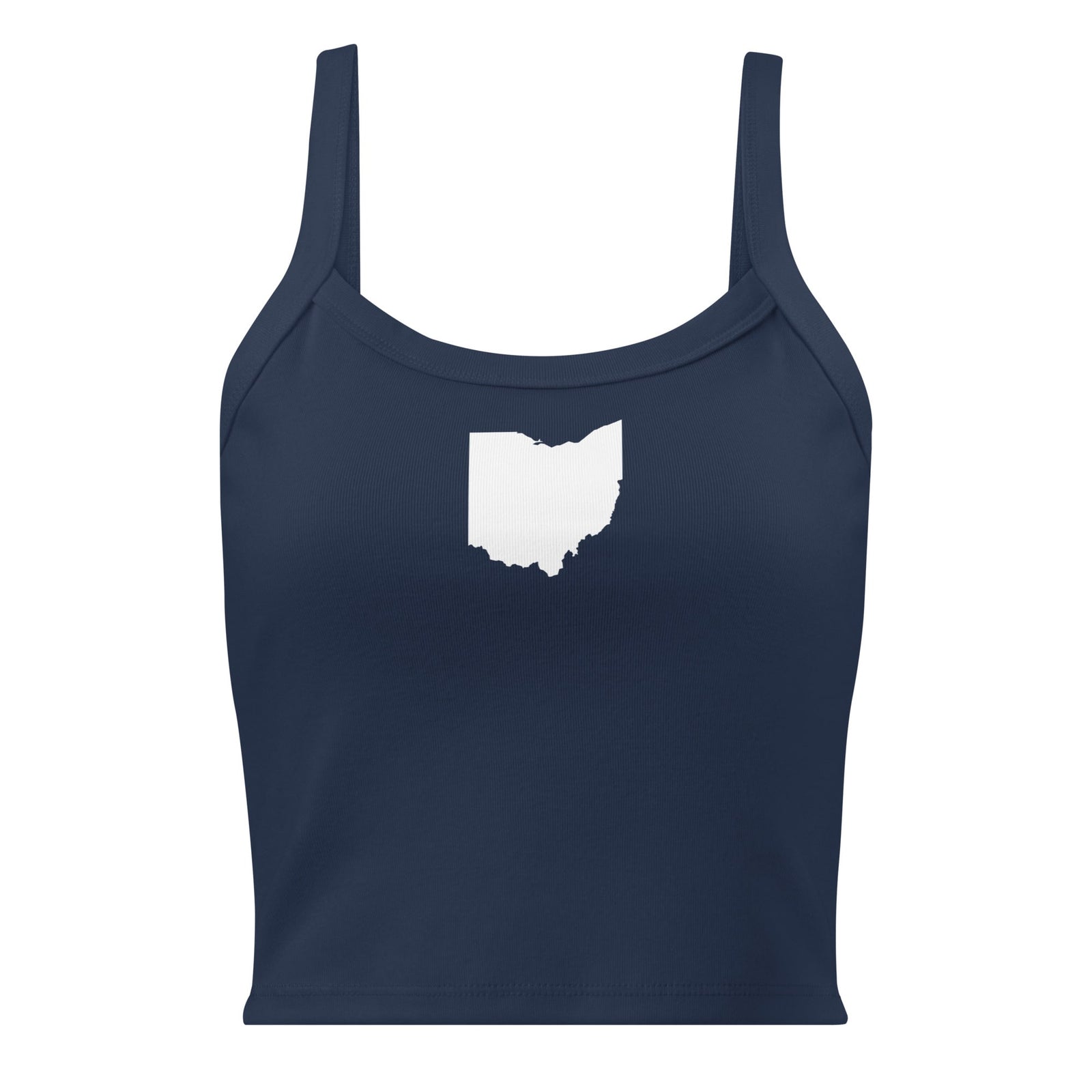 White Ohio Cropped Tank Top