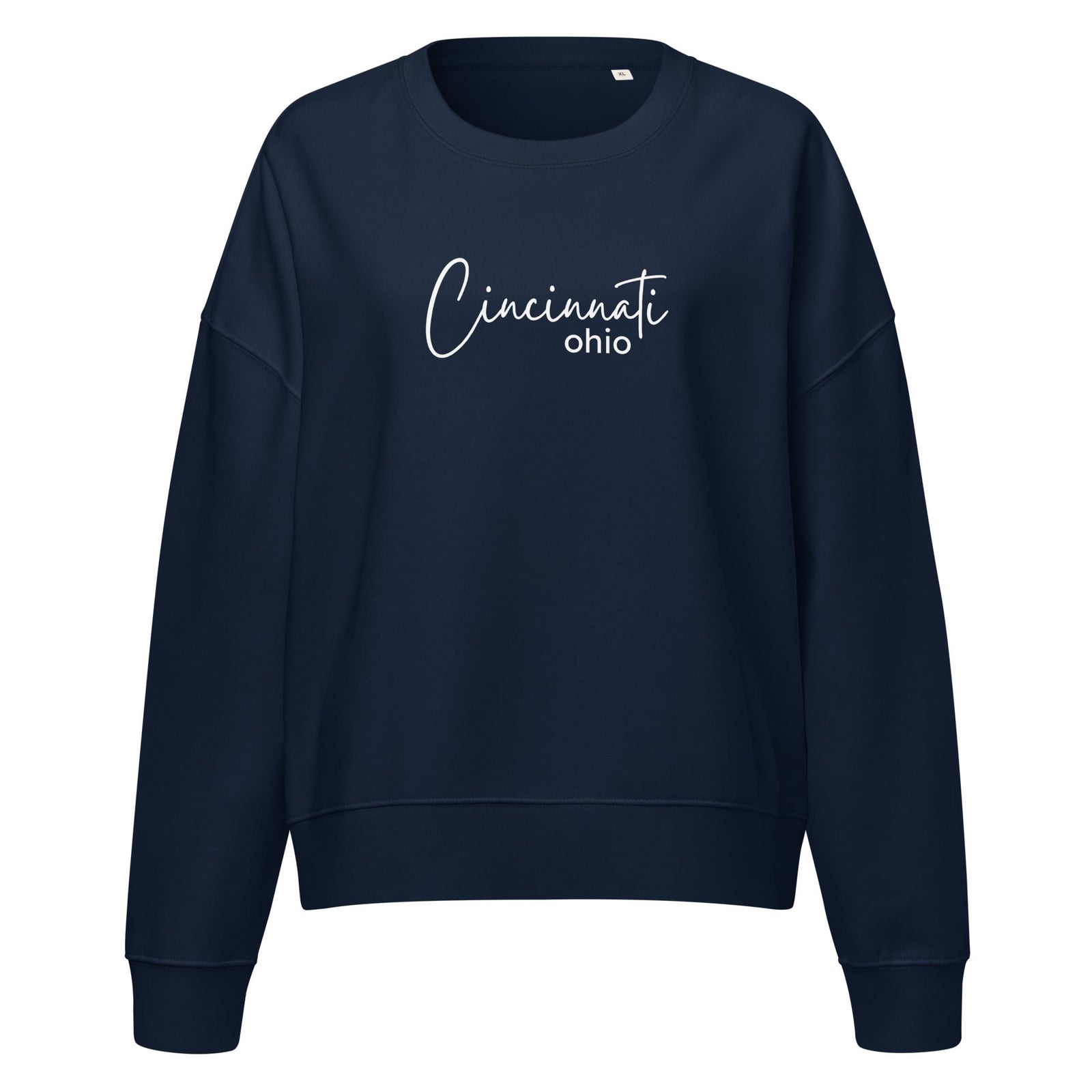 Cincinnati Script Waist Length Crewneck Sweatshirt