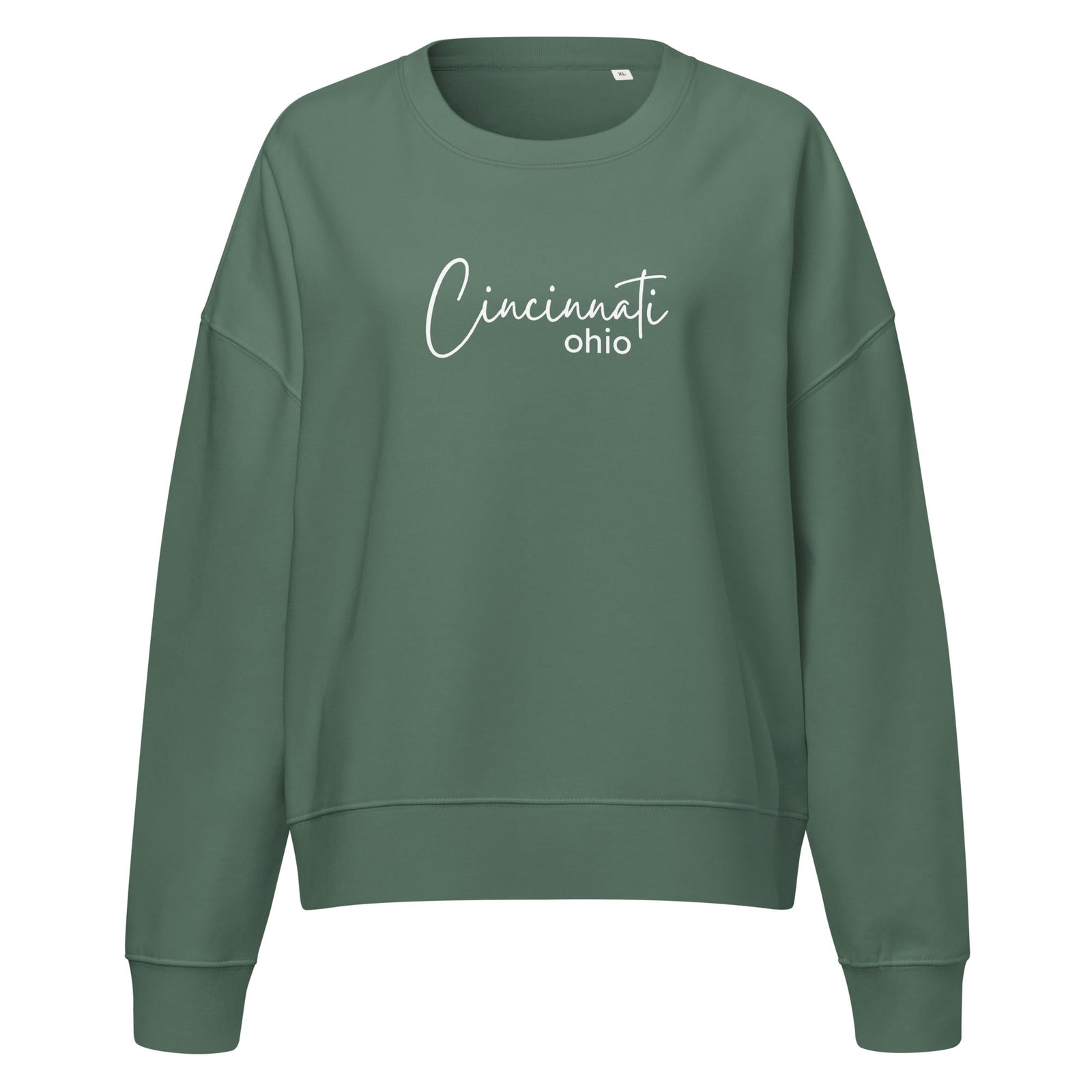 Cincinnati Script Waist Length Crewneck Sweatshirt
