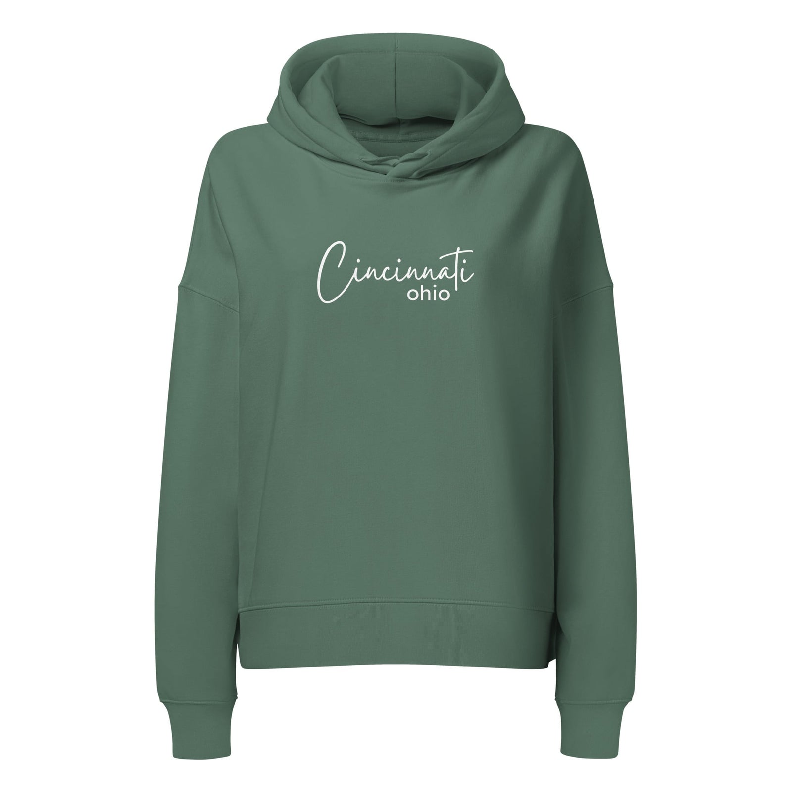 Cincinnati Script Waist Length Hoodie