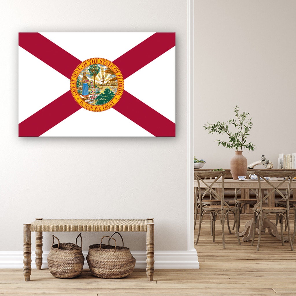 Florida Flag Canvas Art Print