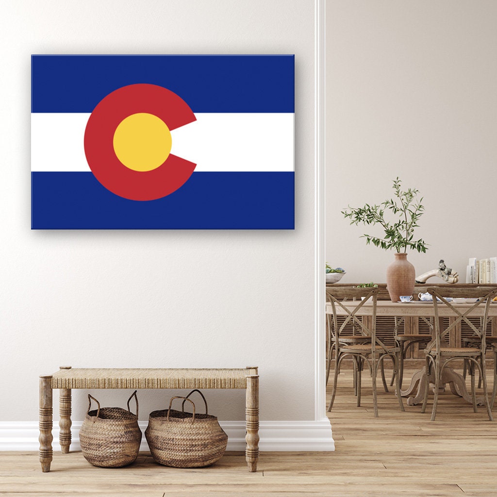 Colorado Canvas Flag Art Print