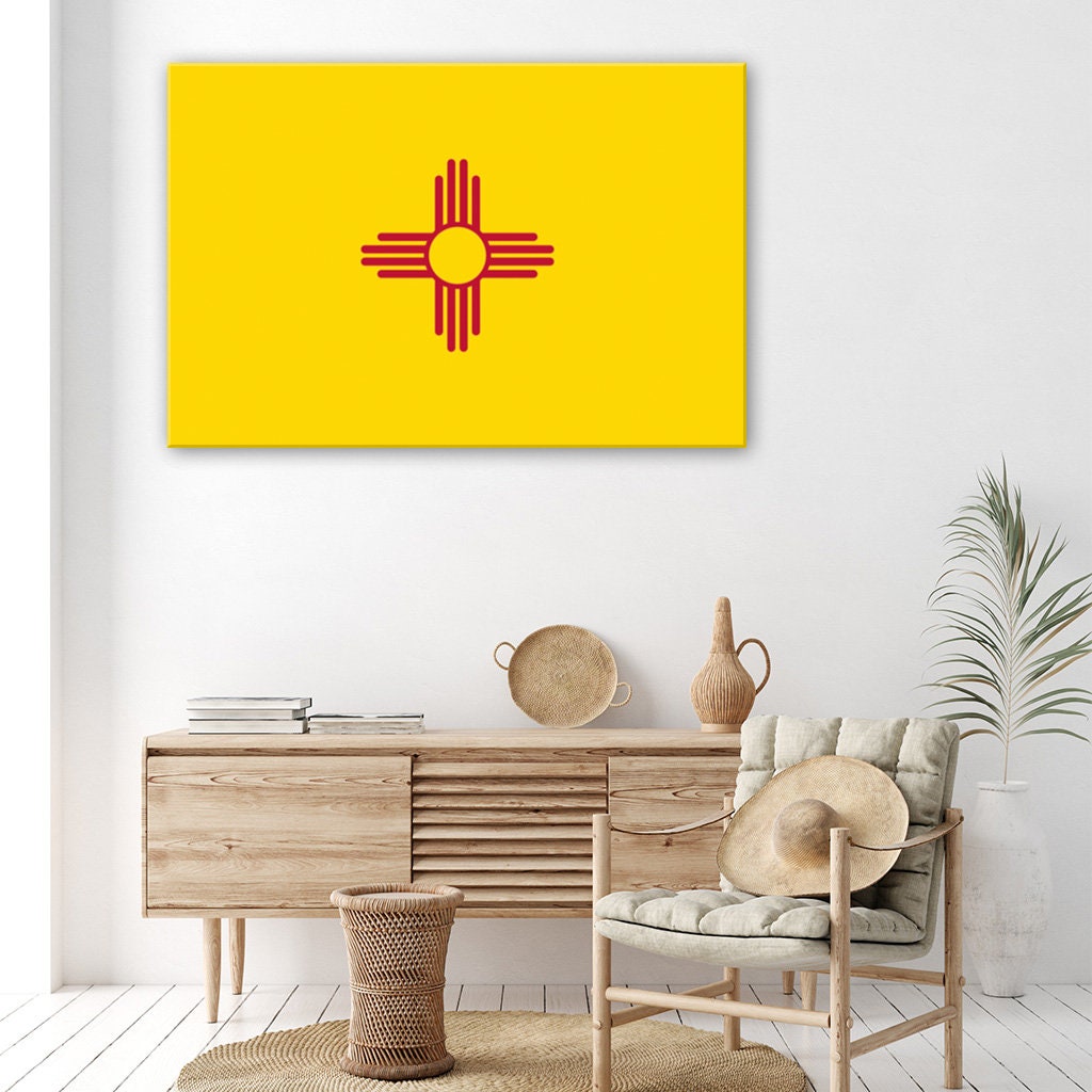 New Mexico Canvas Flag Art Print
