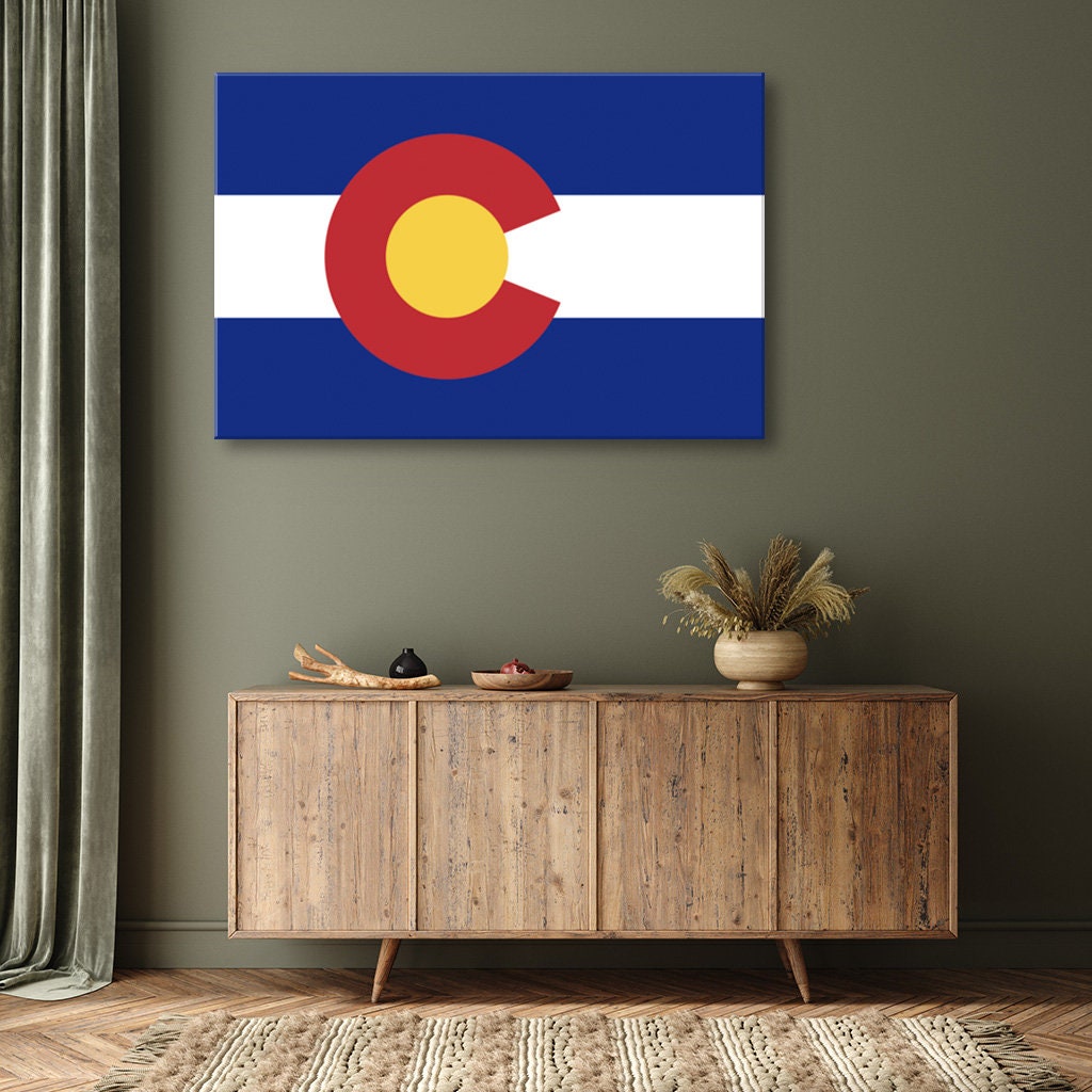 Colorado Canvas Flag Art Print
