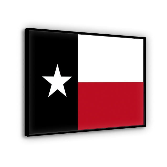 Red and Black Texas Flag Canvas Wall Art Print