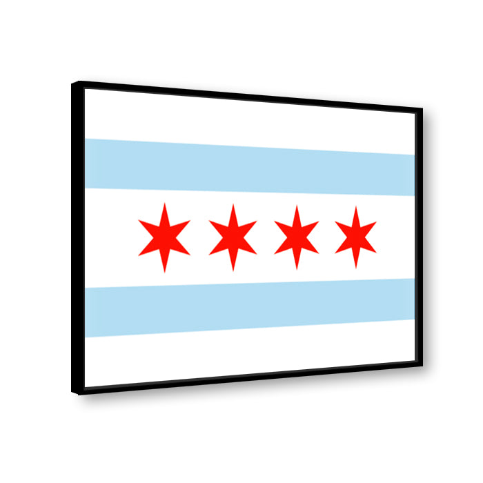 Chicago Flag Canvas Wall Art Print