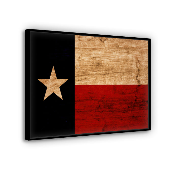 Rustic Texas Flag Canvas Wall Art Print