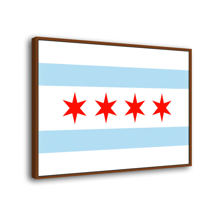 Chicago Flag Canvas Wall Art Print