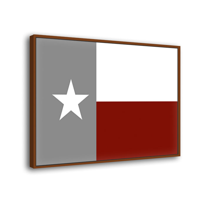 Maroon and White Texas Flag Canvas Wall Art Print